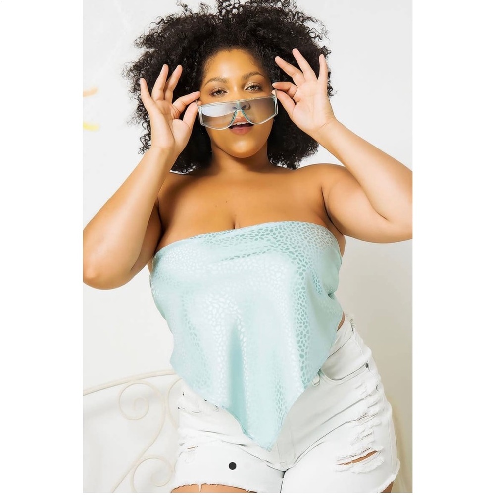 Summer vibes!  Handkerchief tube top with smocking to ensure perfect fit!